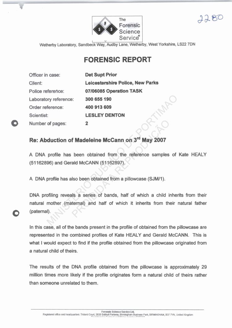 P.J. POLICE FILES: JOHN ROBERT LOWE F.S.S REPORT In Forensic Report Template